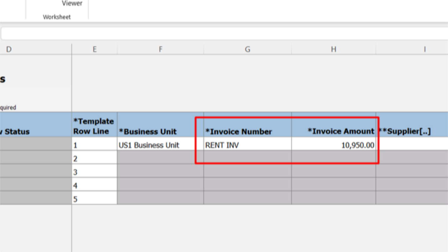 Data Filling in Spreadsheet