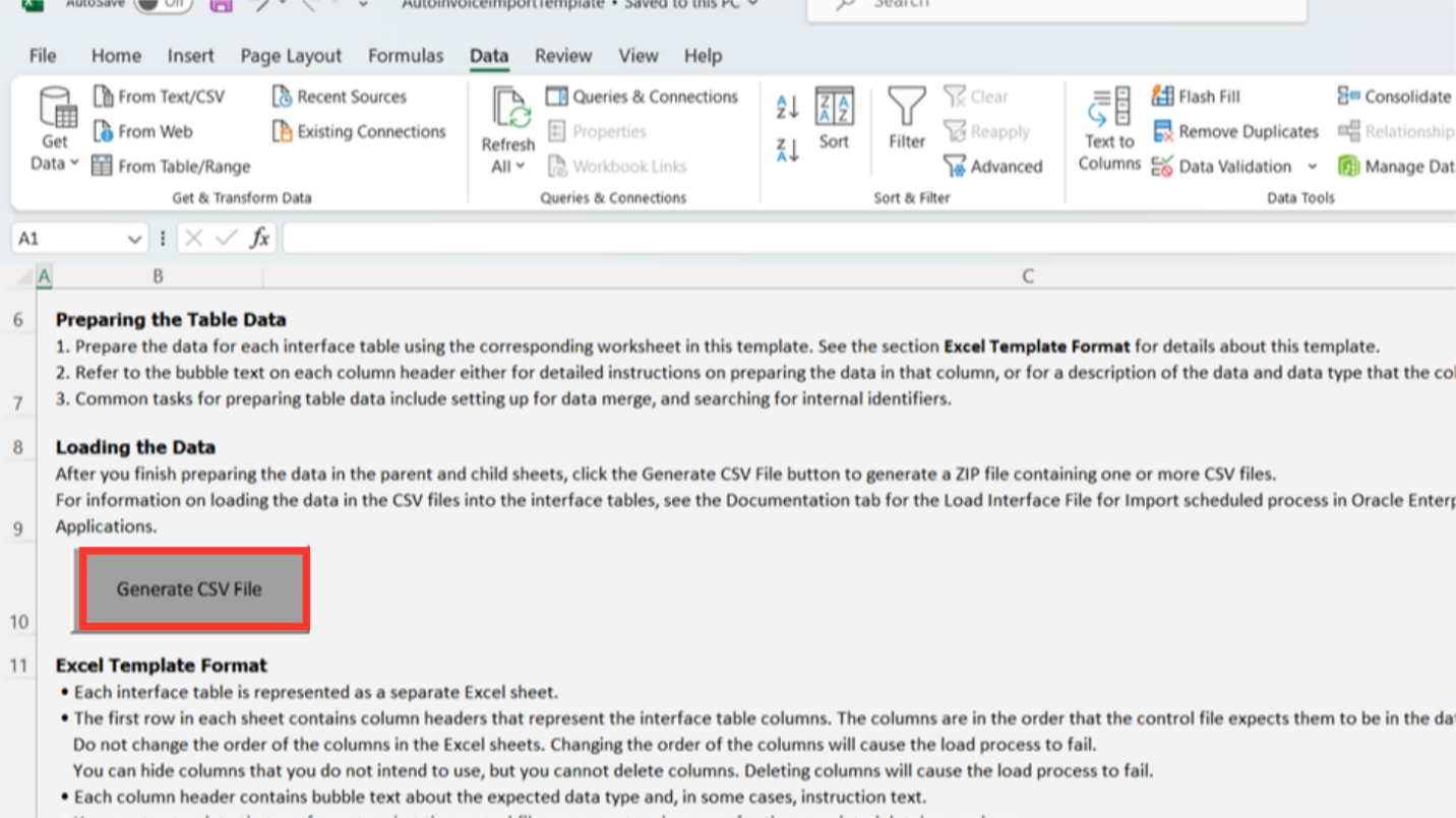 Generate CSV File