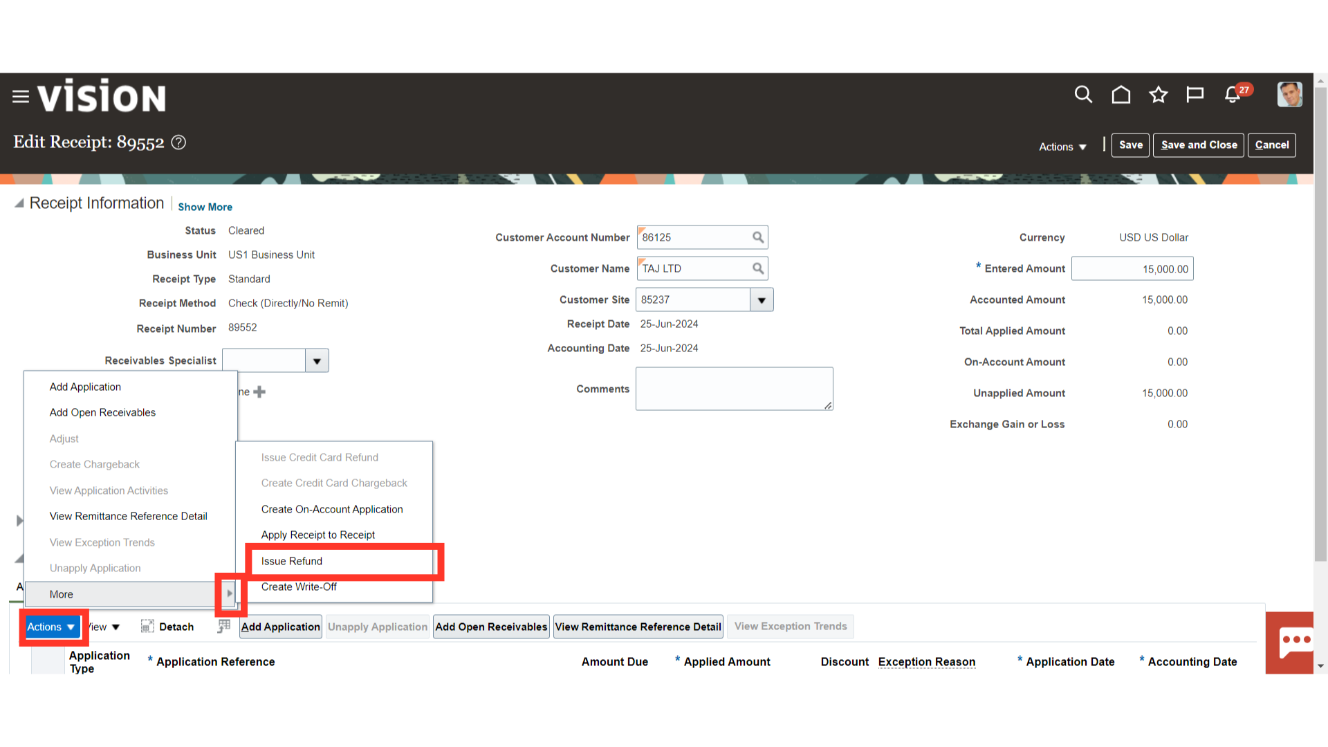 Issue Refund