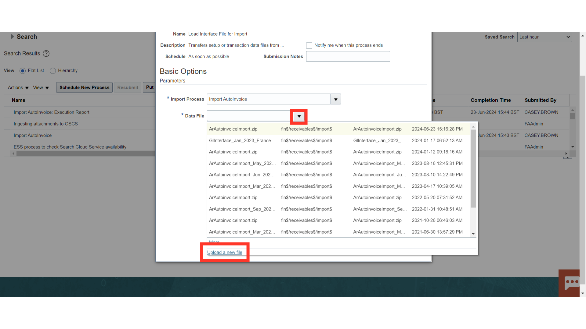 Load Interface File for Import