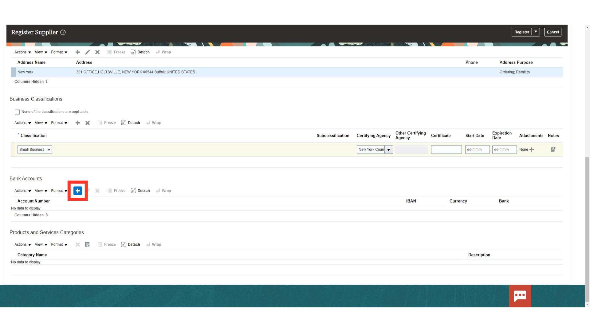 Supplier Bank Accounts