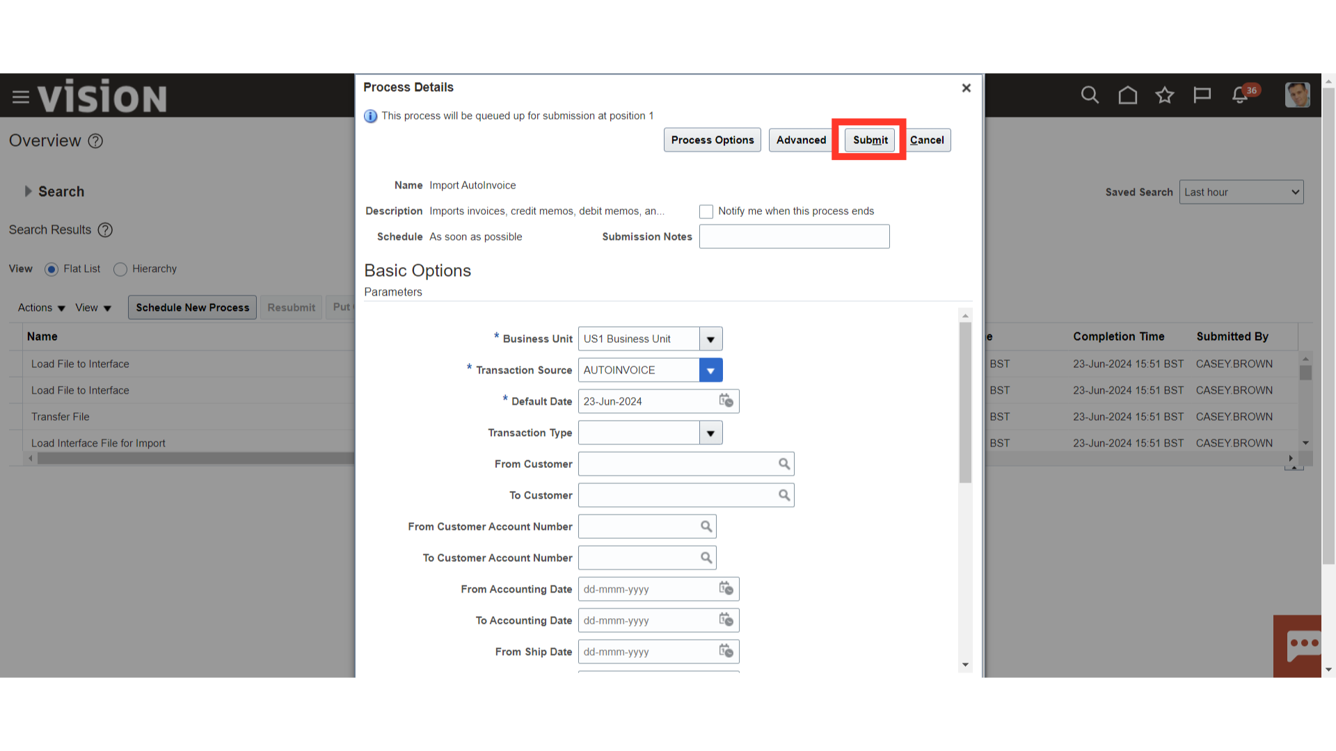 Import AutoInvoice
