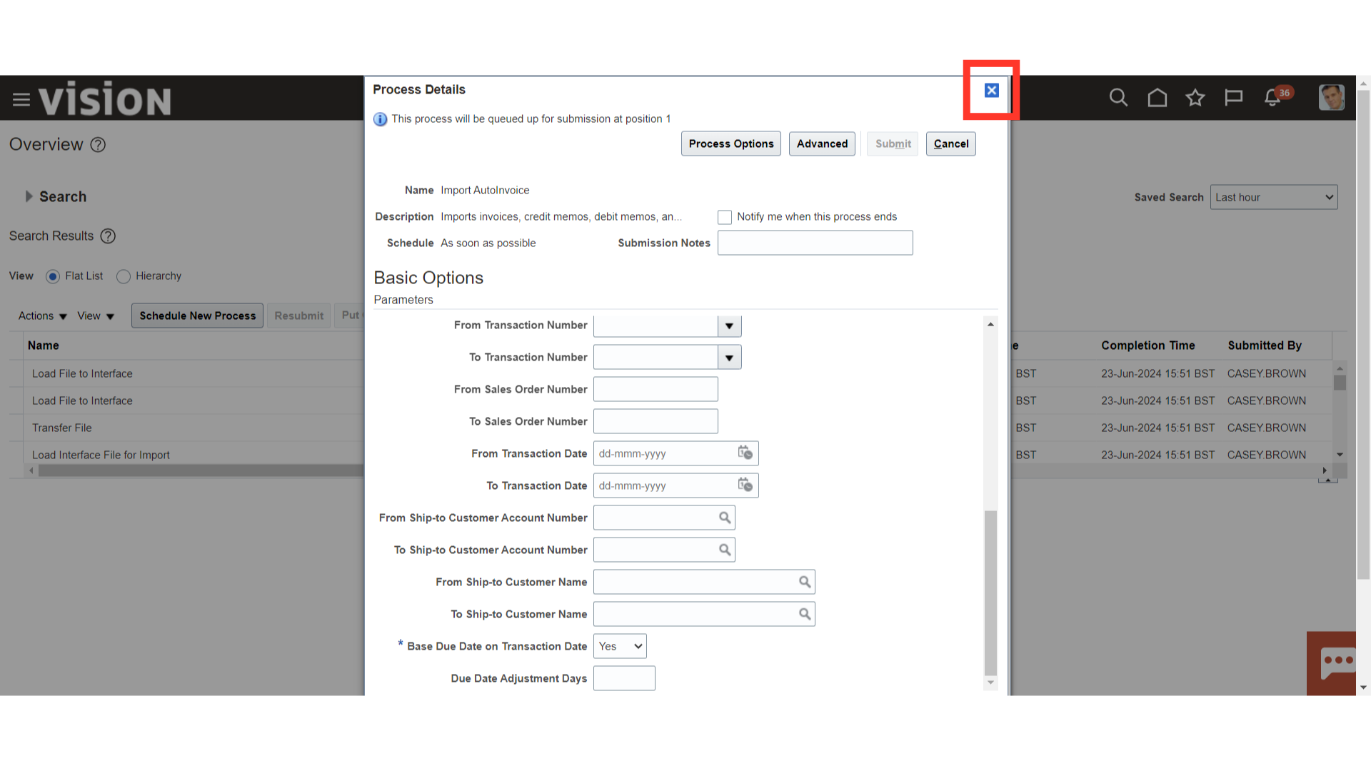 Import AutoInvoice