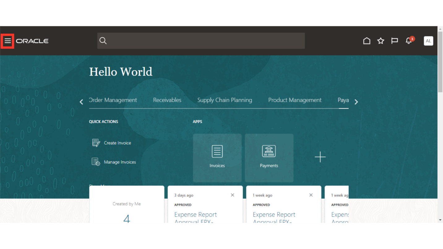 Navigate to Payables