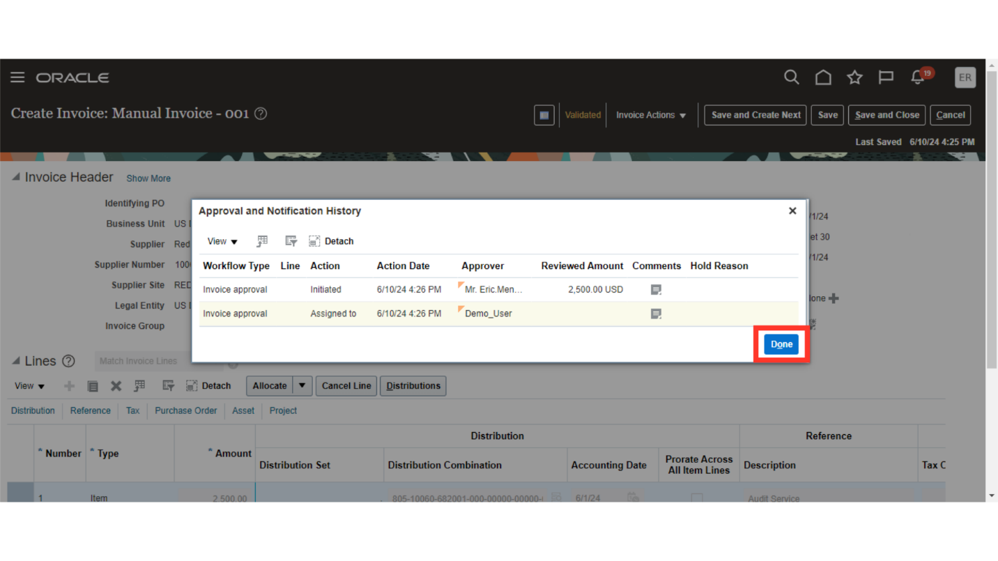 View Approval and Notification History