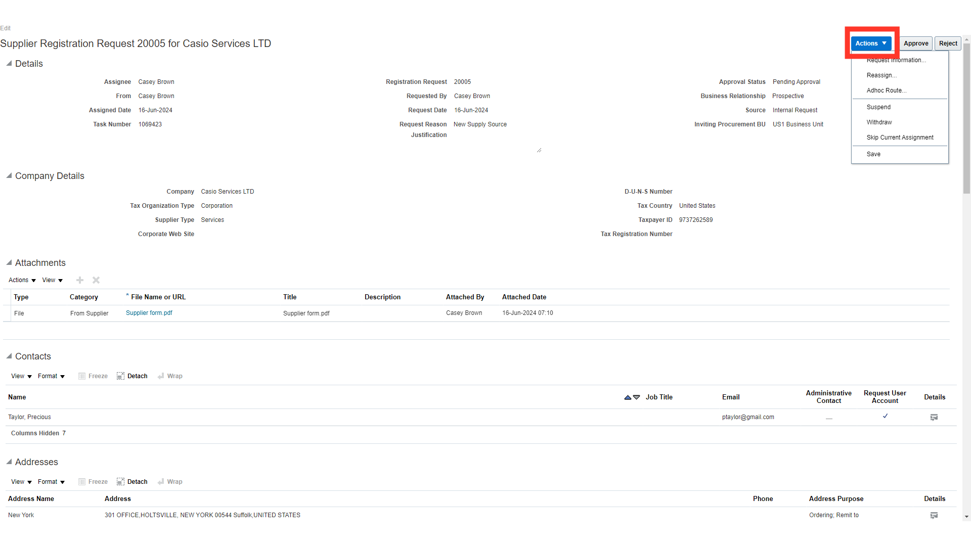 Approval Notification