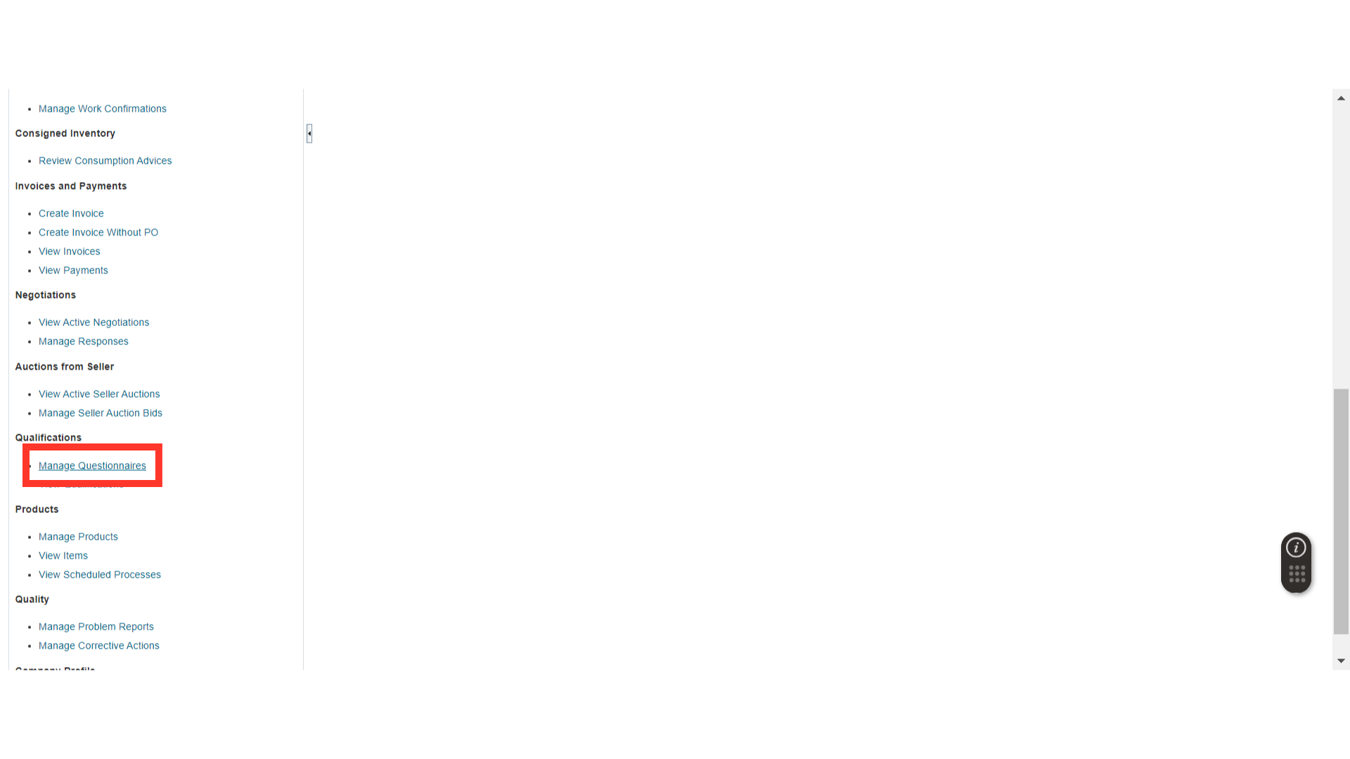 Click 'Manage Questionnaires'