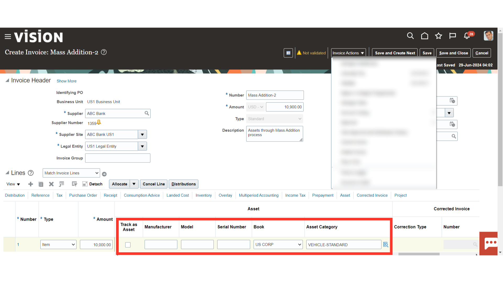 Create Invoice