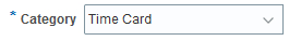 Time Card Category