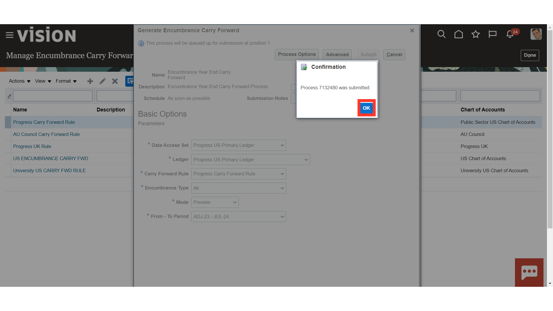 Confirmation Message