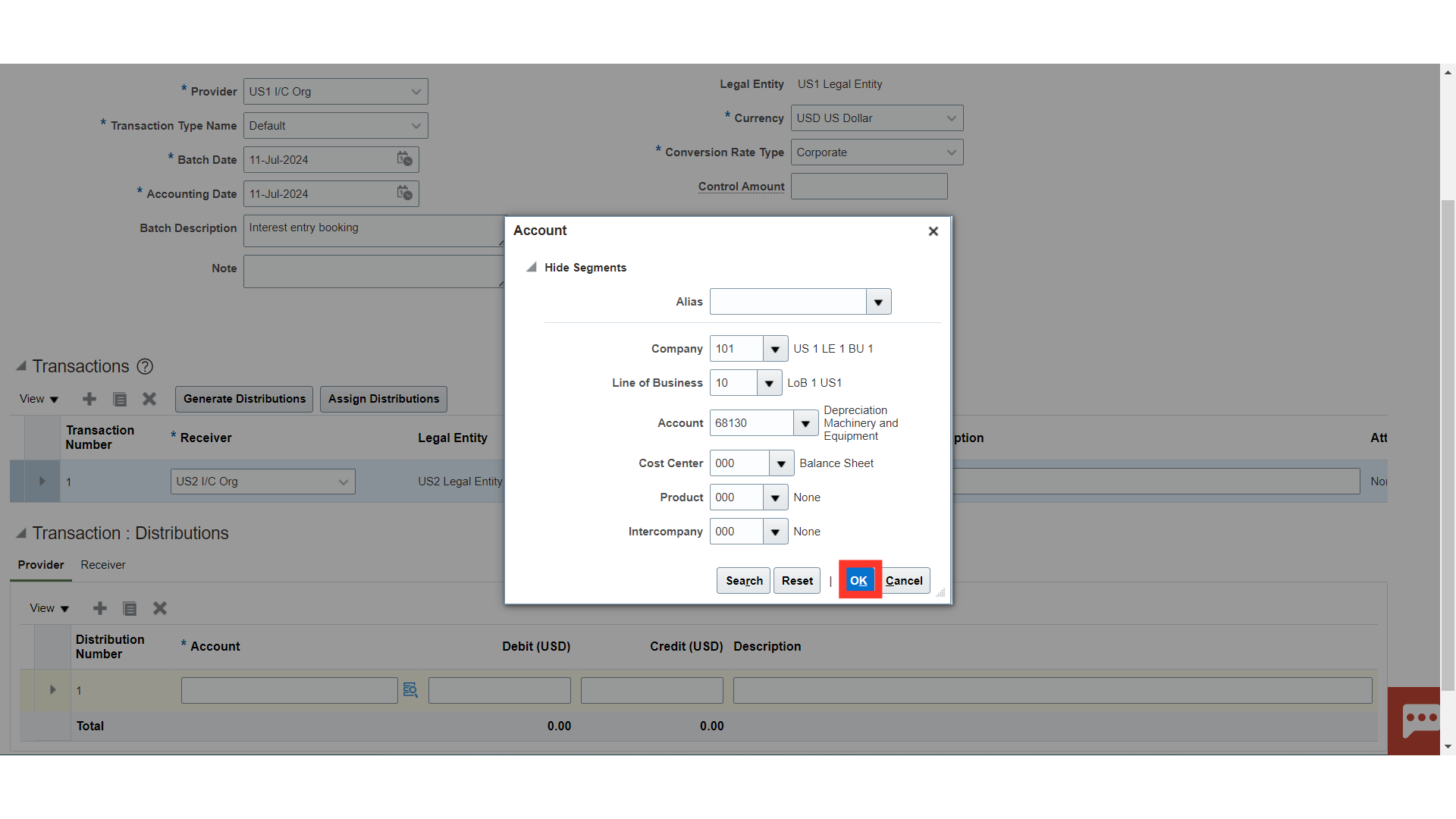 Create Intercompany Transaction