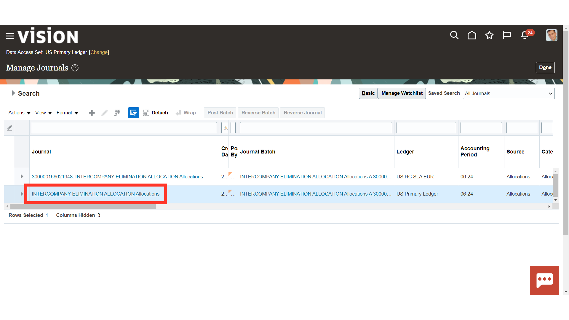 Manage Journals