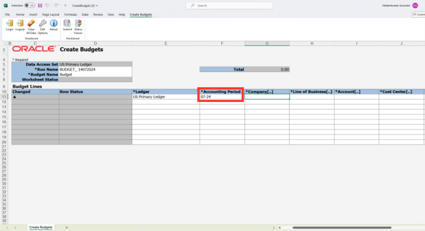 Data Entry ADFDI Spreadsheet