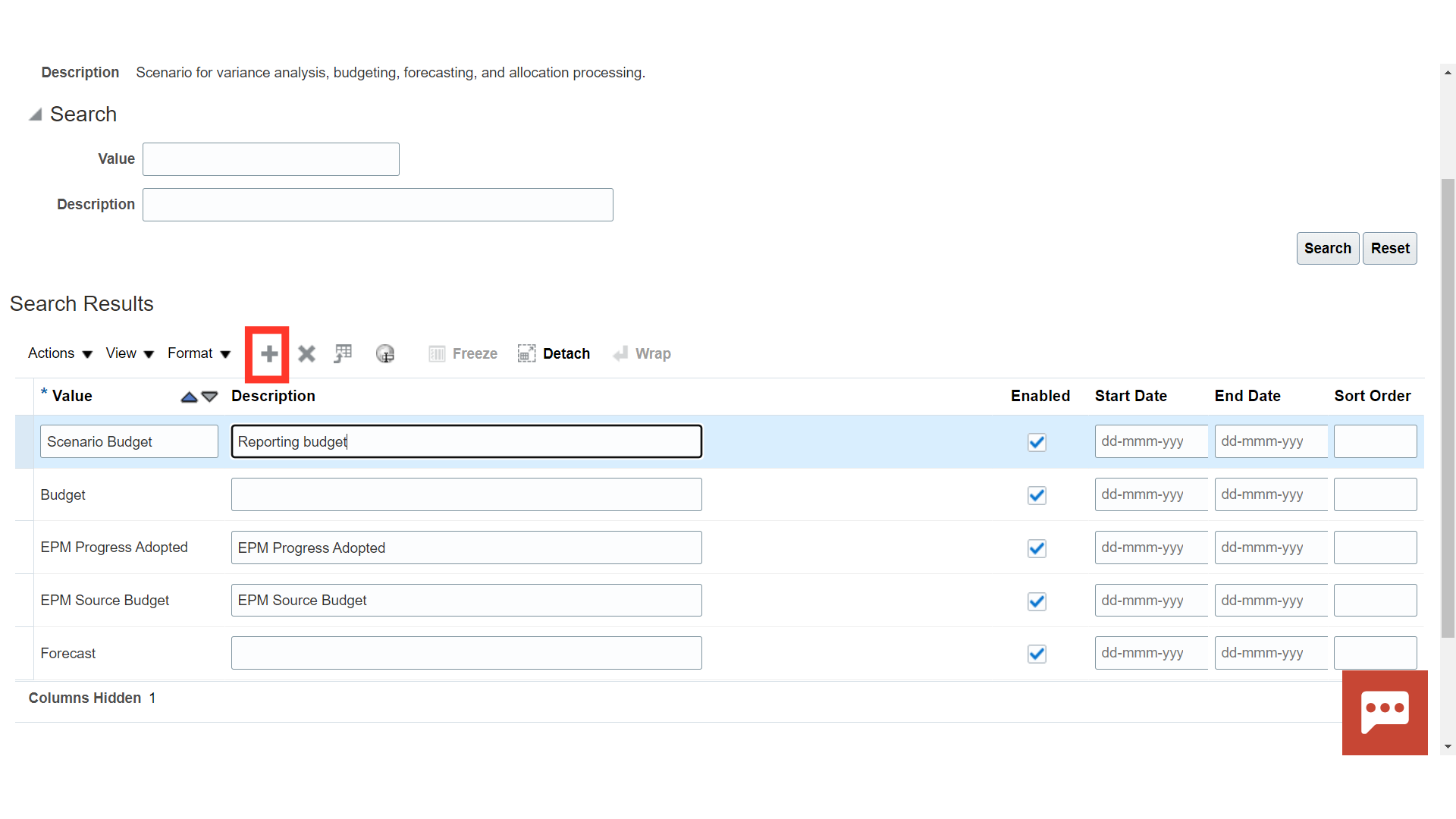 Manage Value Set